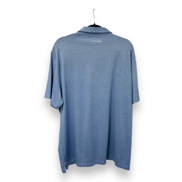 Travis Mathew Mens Active Golf Blue Stripe Short Sleeve Polo Shirt XXL - Picture 9 of 9